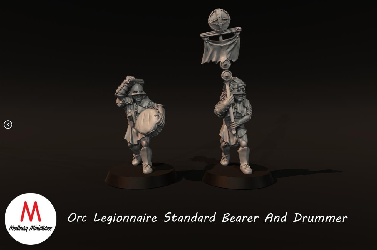 Orc legionaire Standard Bearer and drummer