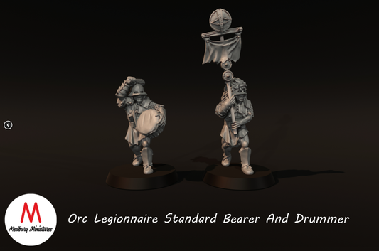Orc legionaire Standard Bearer and drummer