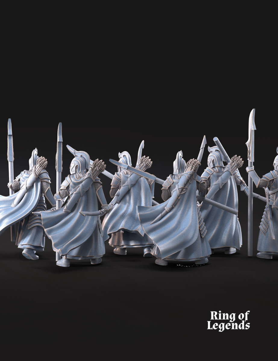 Bloody Elves - 6x Warriors with bow and spear