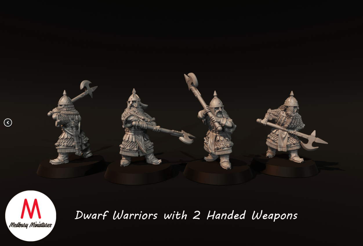 Dwarf Warriors with Axes/Polearms/Mattocks