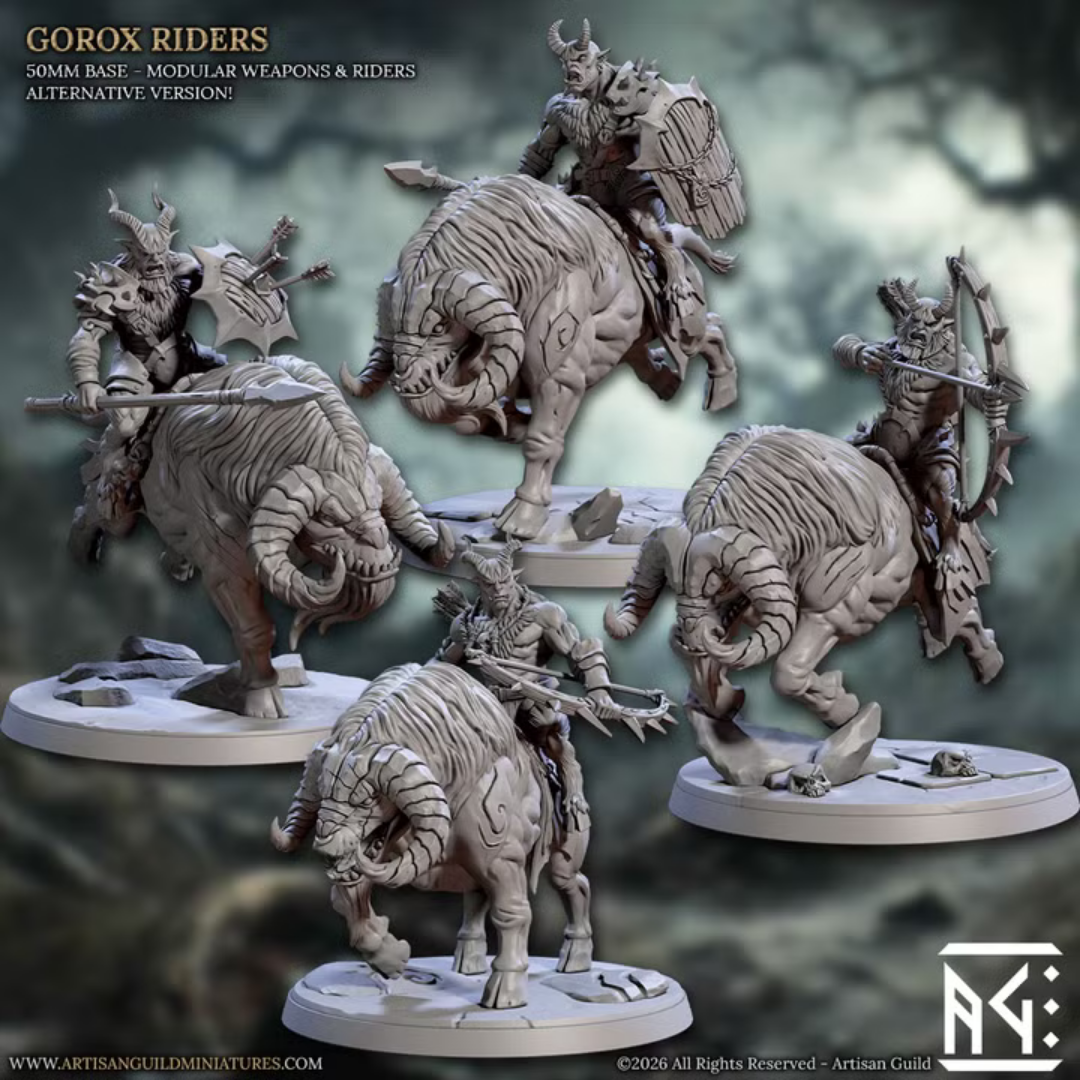 Beastmen II - Gorox Riders (4 Minis)