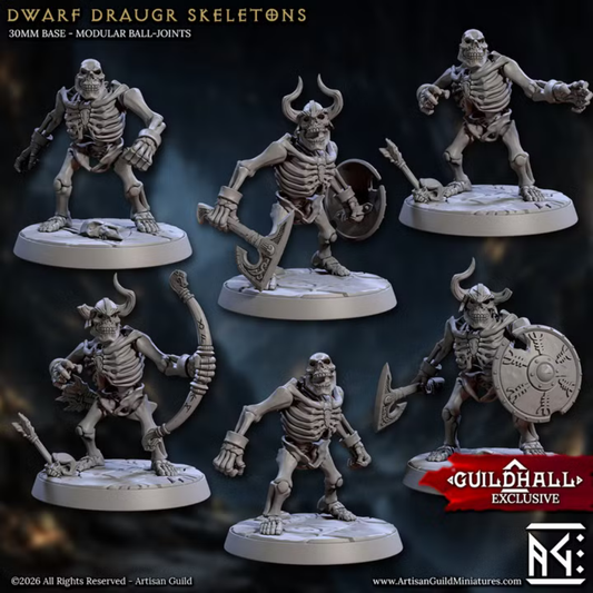 Dwarf Draugr Skeletons (6 Minis)