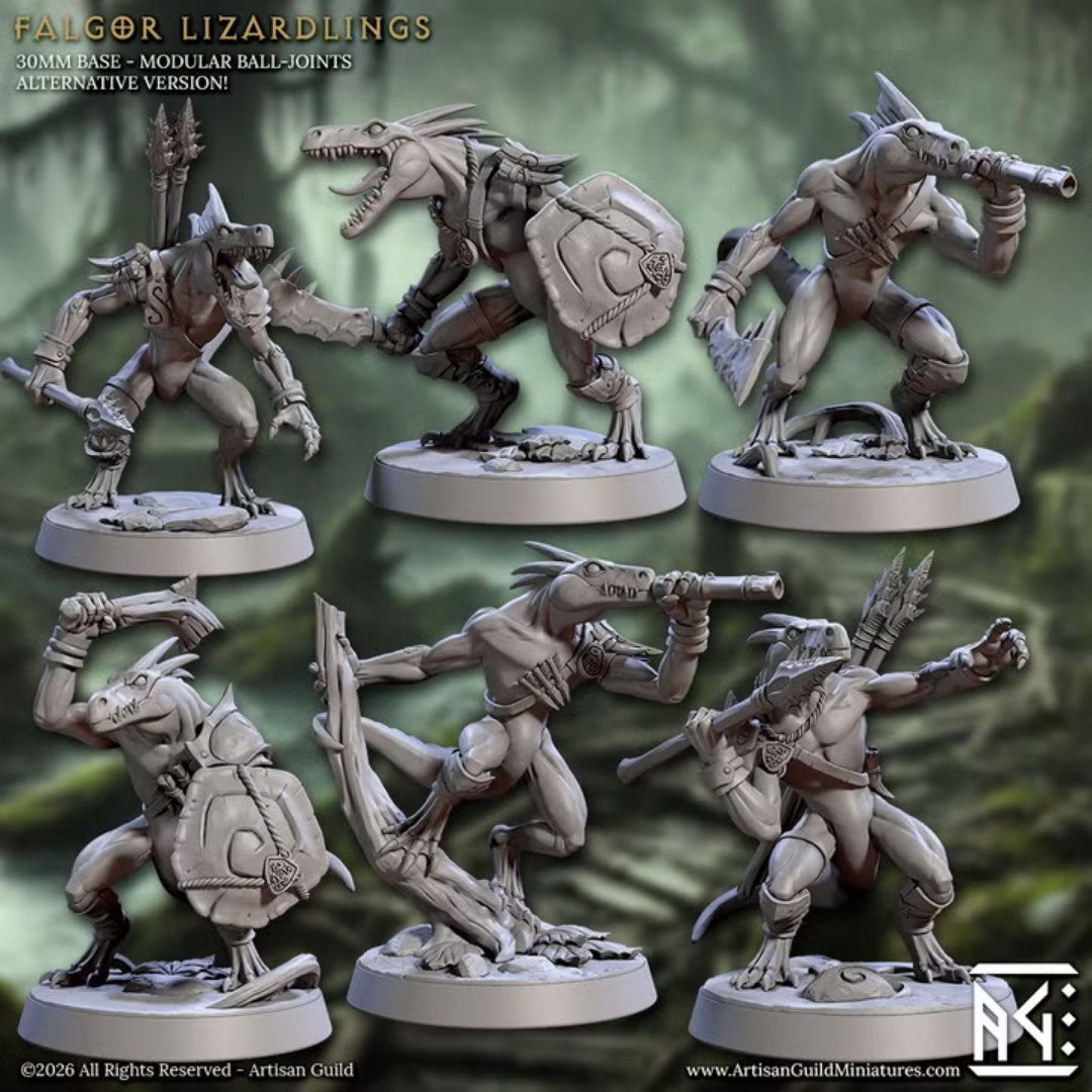 Falgor's Swamp II - Falgor Lizardlings Alternate (6 Minis)
