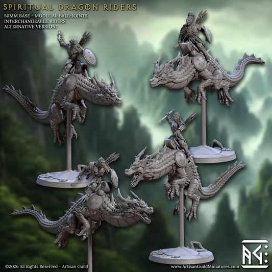 Vanara Monks - Spiritual Dragon Riders (4 Minis)