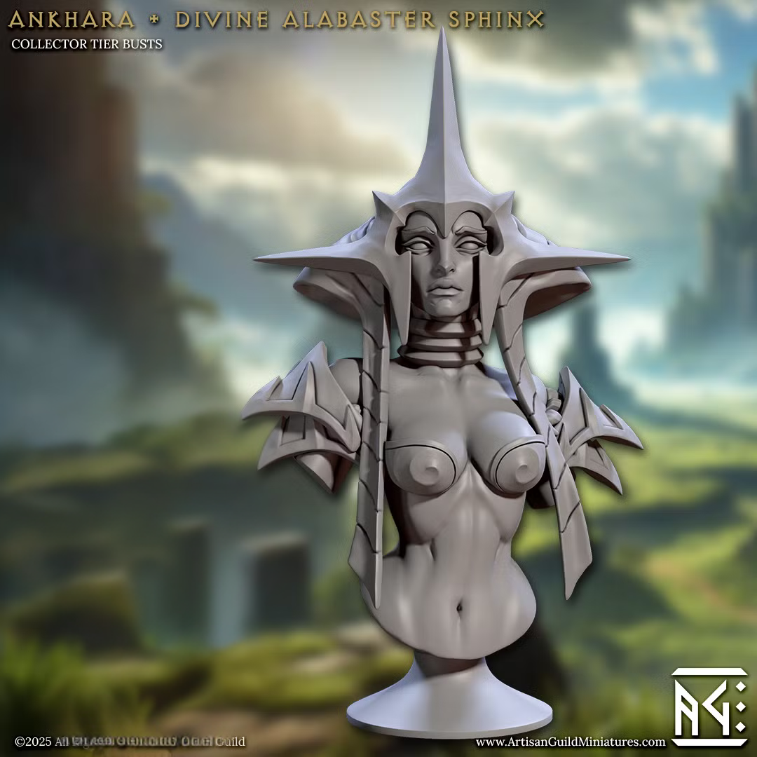 Ankhara - Devine Alabaster Sphinx (Bust)