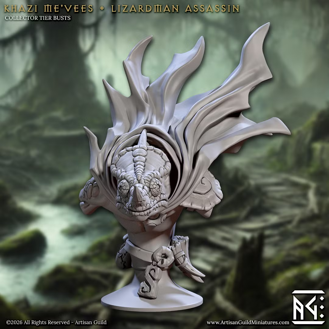 Falgor's Swamp II - Khazi Me'Vees - Lizardman Assassin (Bust)