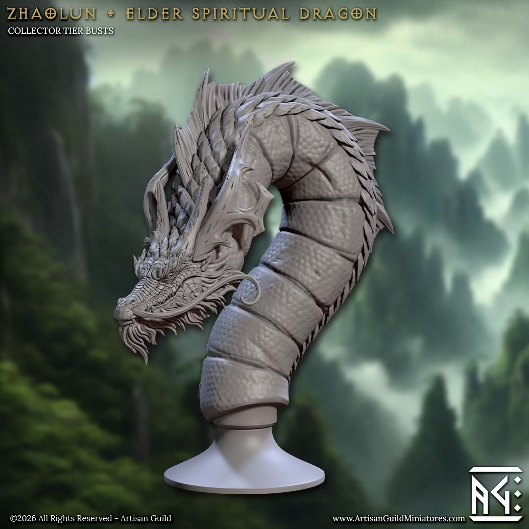 Vanara Monks - Zhaolun - Elder Spiritual Dragon (Bust)