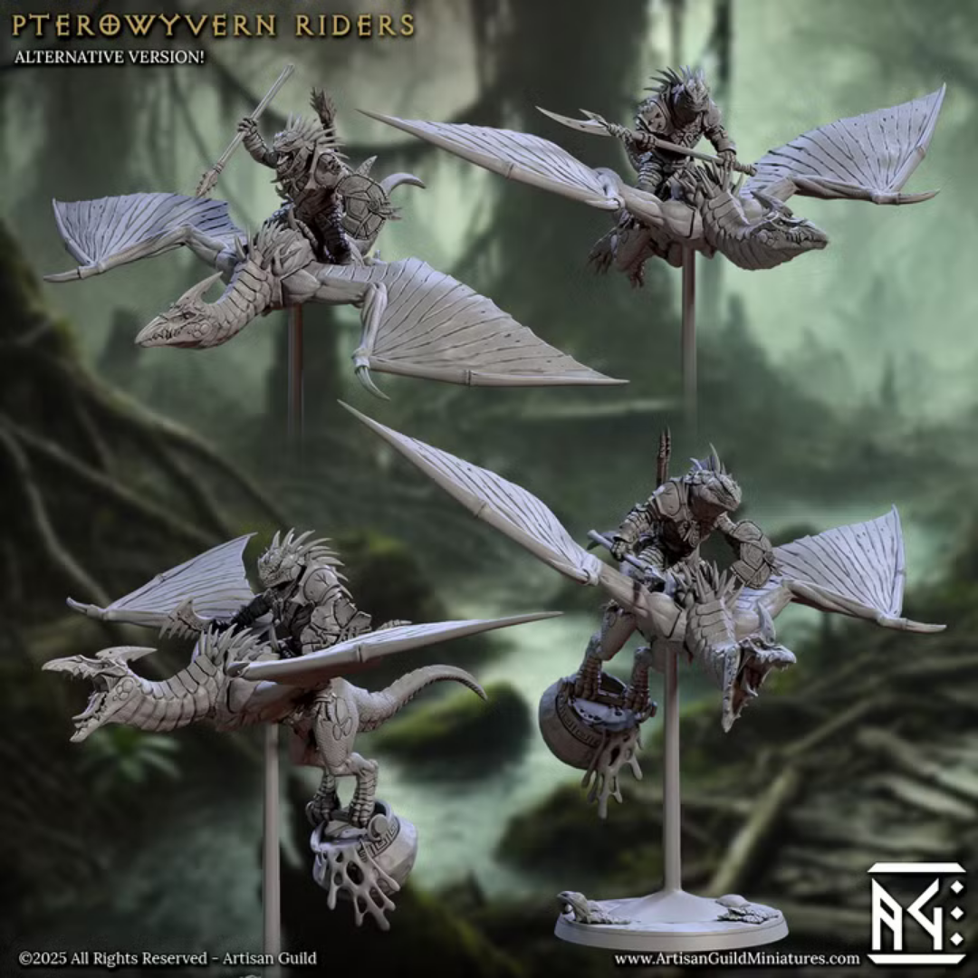 Falgor's Swamp - Pterowyvern Riders (4 Minis)