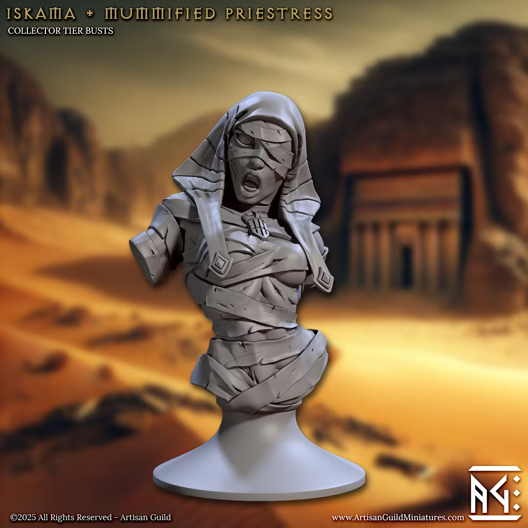 Skeletons of Denmora - Iskama - Mummified Priestress (Bust)