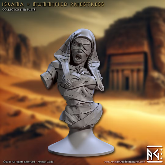 Skeletons of Denmora - Iskama - Mummified Priestress (Bust)