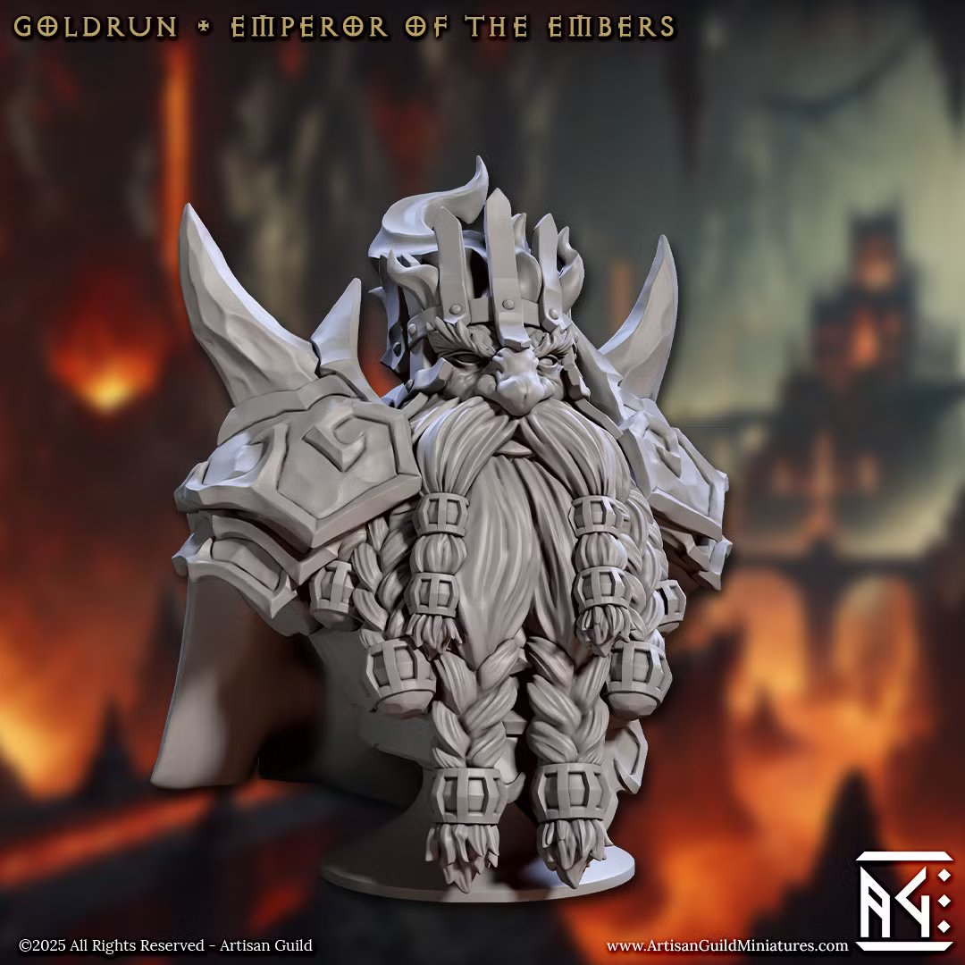 Magmaforged Dwarves - Goldrun - Emperor of the Embers (Bust)