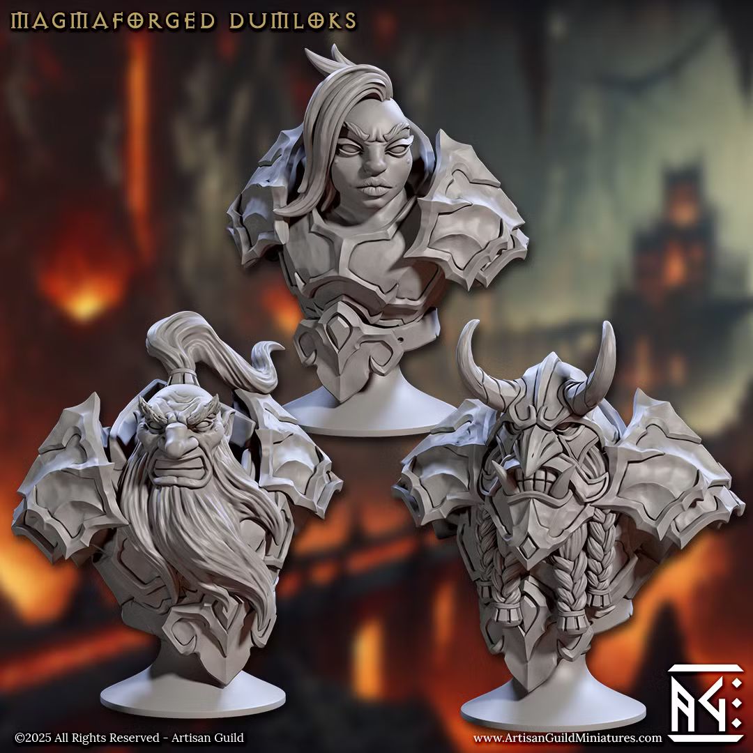Magmaforged Dwarves - Magmaforged Dumloks (3 Busts)