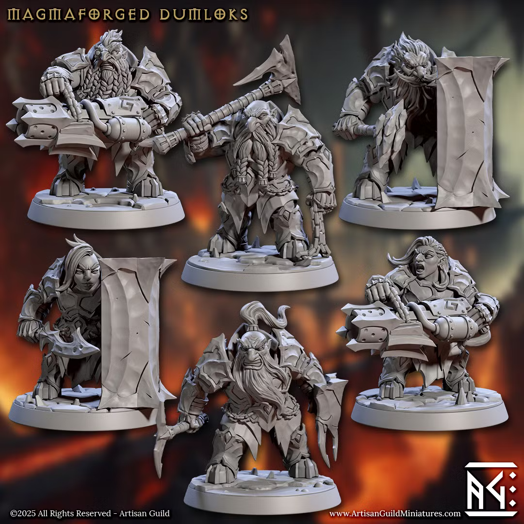 Magmaforged Dwarves - Magmaforged Dumloks (6 Minis)