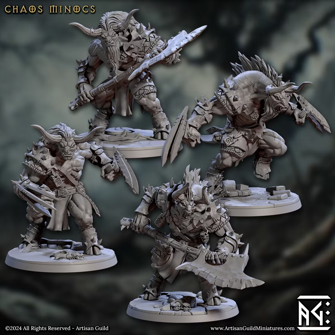 Beastmen - Chaos Minocs (4 Minis)