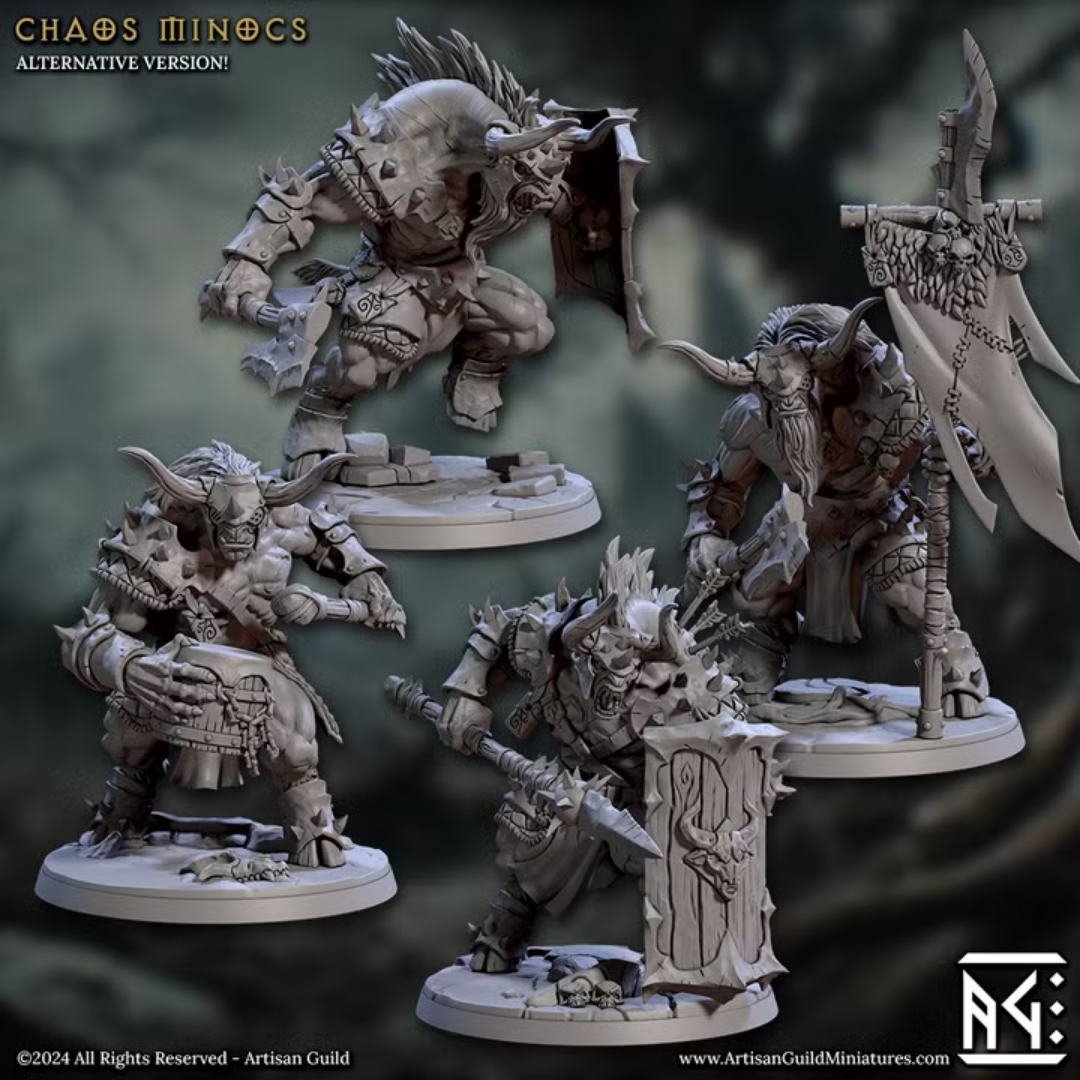 Beastmen - Chaos Minocs Alternate (4 Minis)