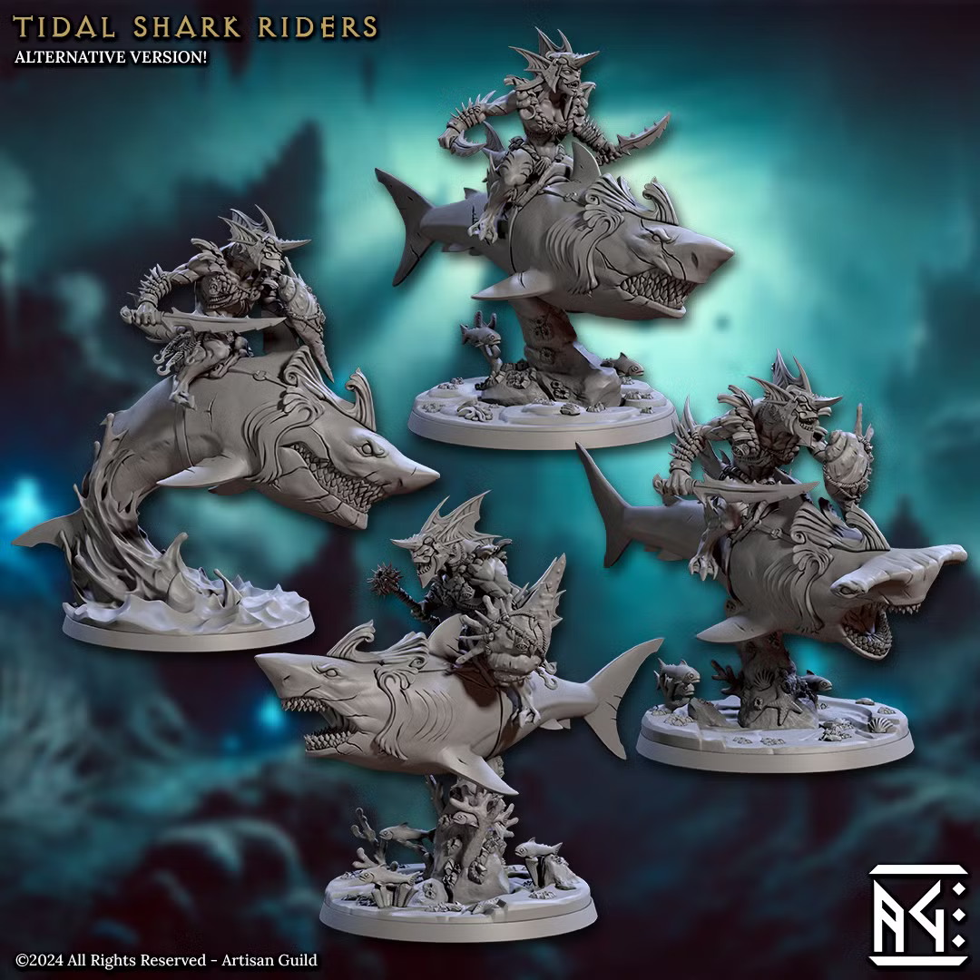 Death-Tide - Tidal Shark Riders Alternate (4 Minis)