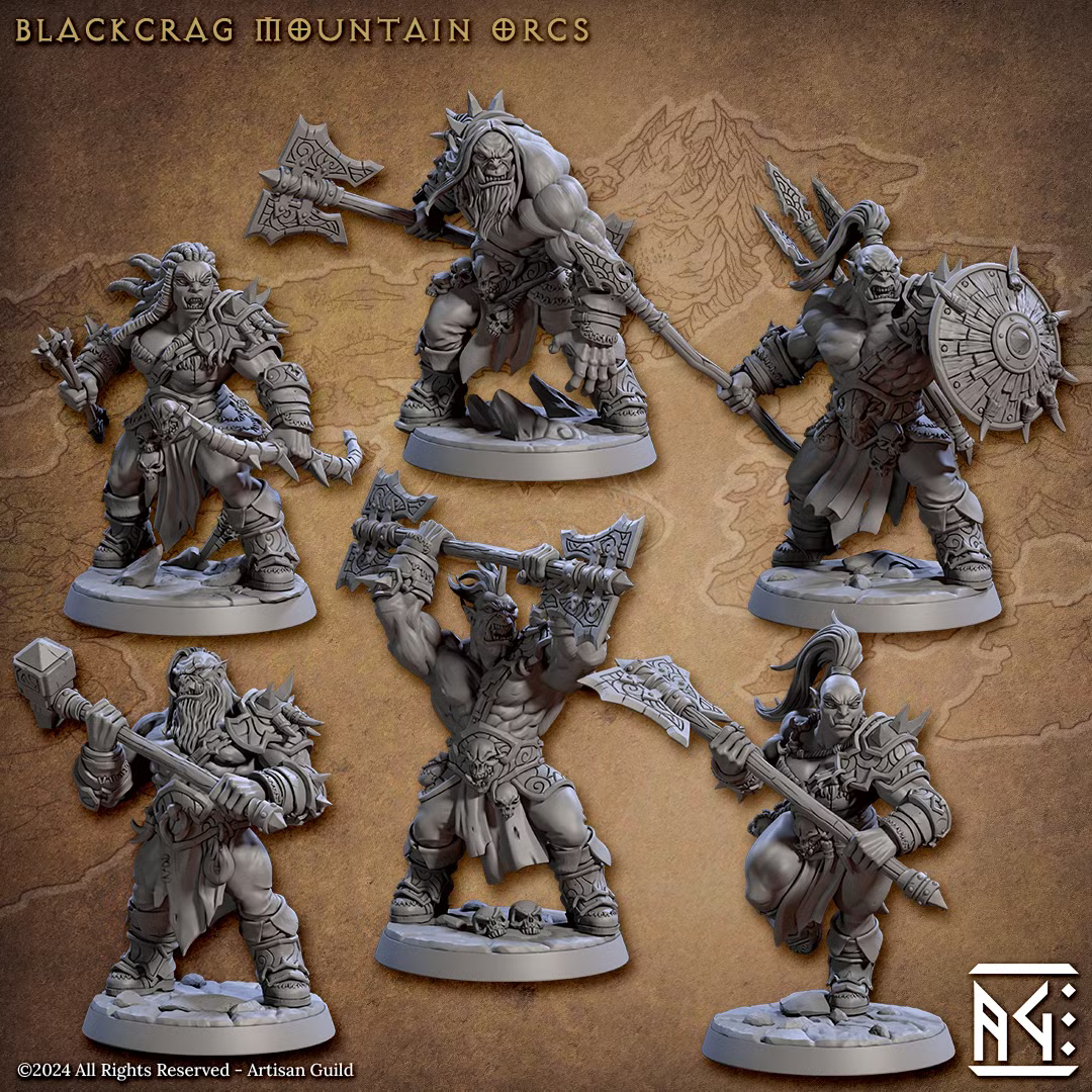 Blackcrag Orcs - Blackcrag Mountain Orcs (6 Minis)