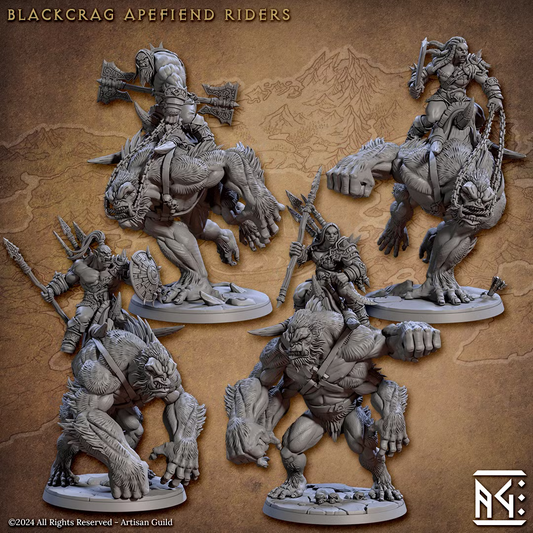 Blackcrag Orcs - Blackcrag Apefiend Riders (4 Minis)