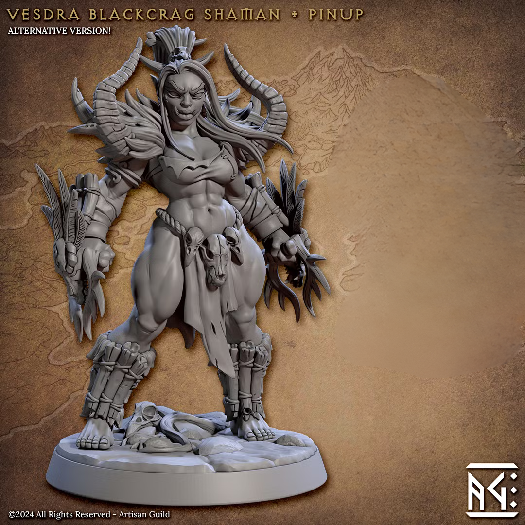 Blackcrag Orcs - Vesdra Blackcrag Shaman Pinup