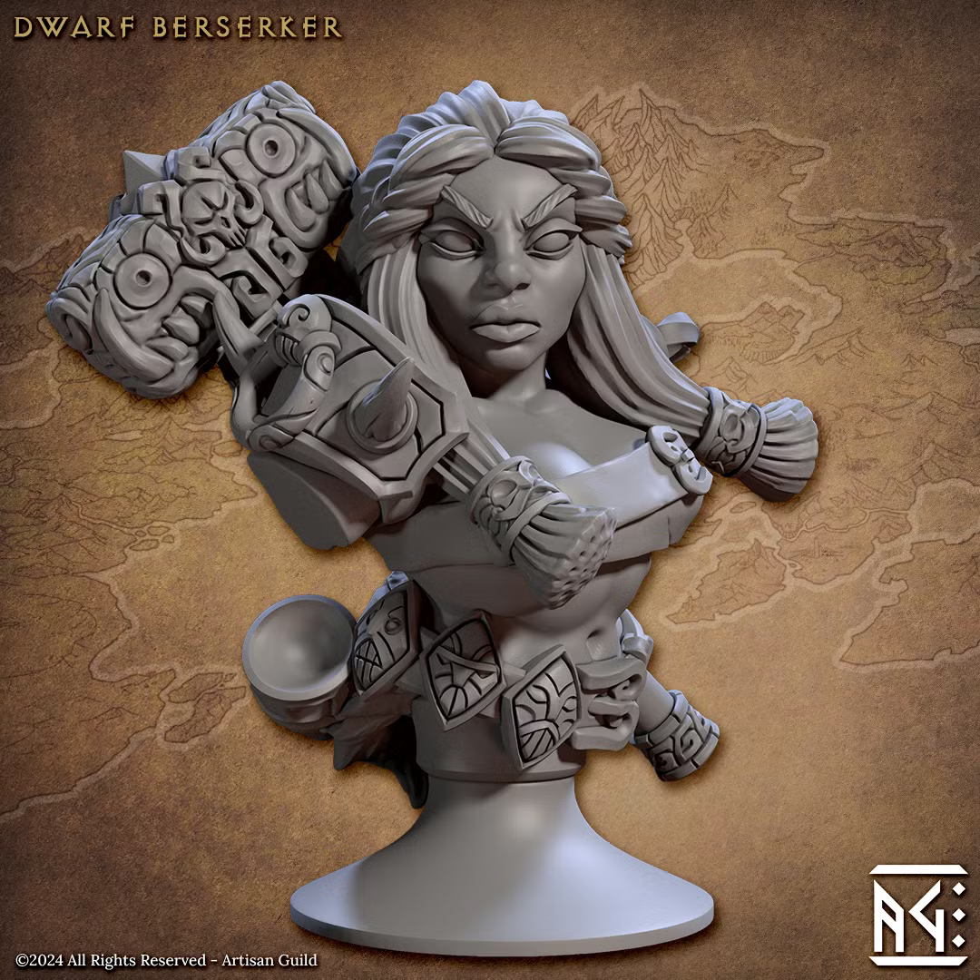 Goldvein - Dwarf Berserker Male (Bust)