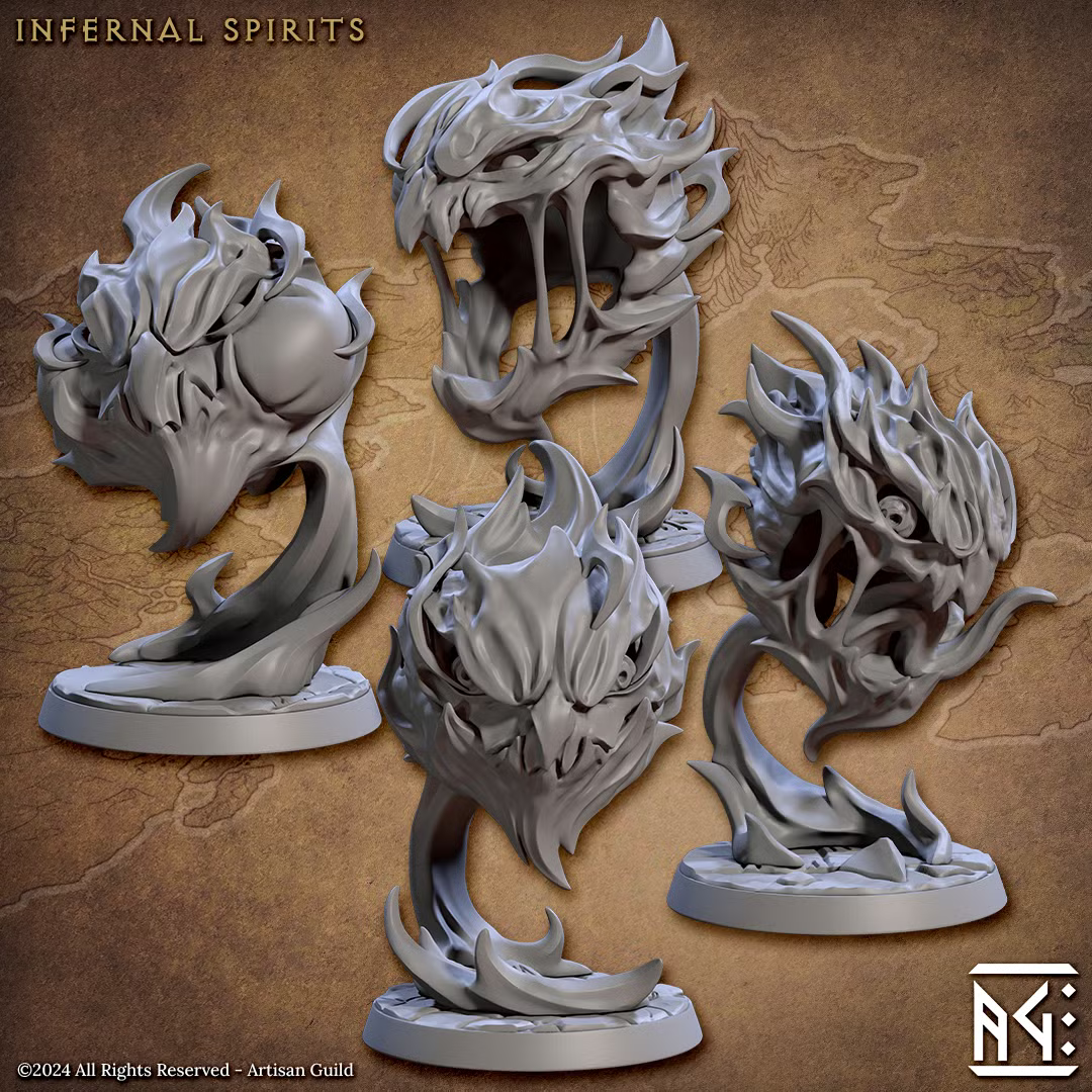Temple of Ifrit -  Infernal Spirits (4 Minis)