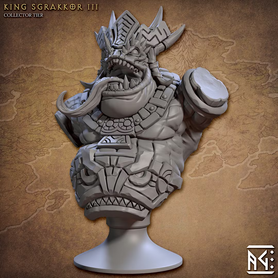 Jadeshell Turtlekin - King Sgrakkor III (Bust)