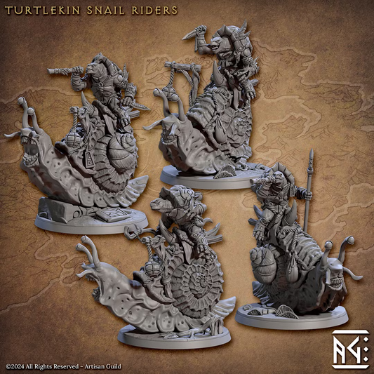 Jadeshell Turtlekin - Turtlekin Snail Riders (4 Minis)