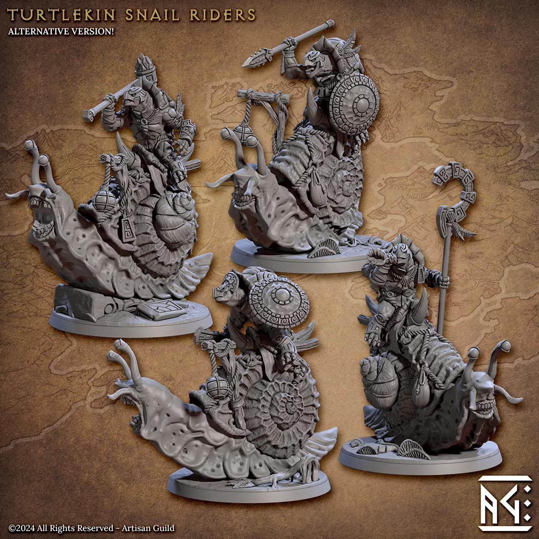 Jadeshell Turtlekin - Turtlekin Snail Riders Alternate (4 Minis)