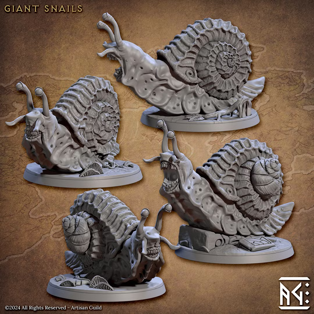 Jadeshell Turtlekin - Giant Snails (4 Minis)