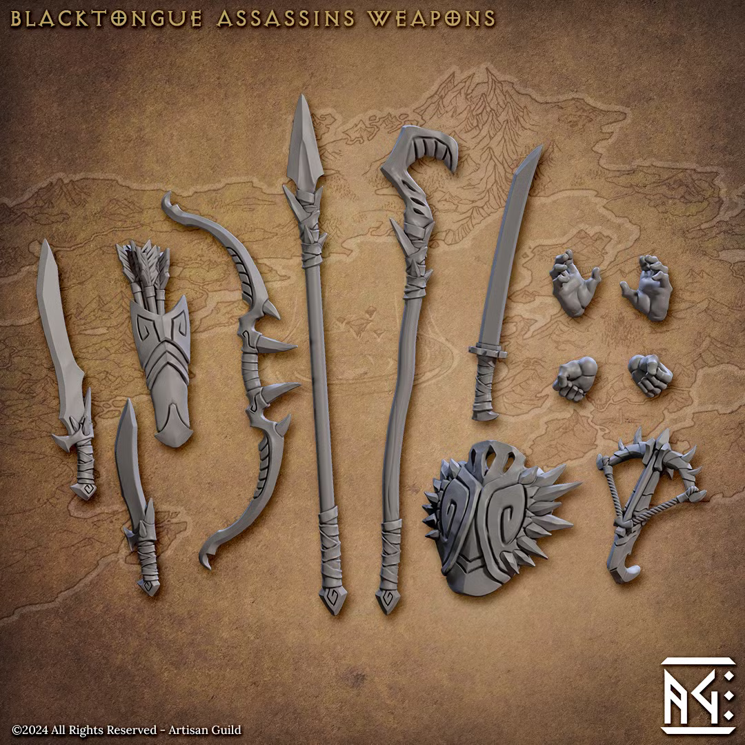 Blacktongue Assassins - Weapons (13 Bits)