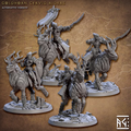 Novle Alfar - Goldhorn Cervid Riders Alternate (4 Minis)