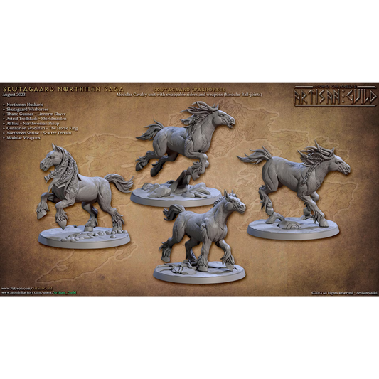 Skutagaard Northmen - Skutagaard Warhorses (4 Minis)
