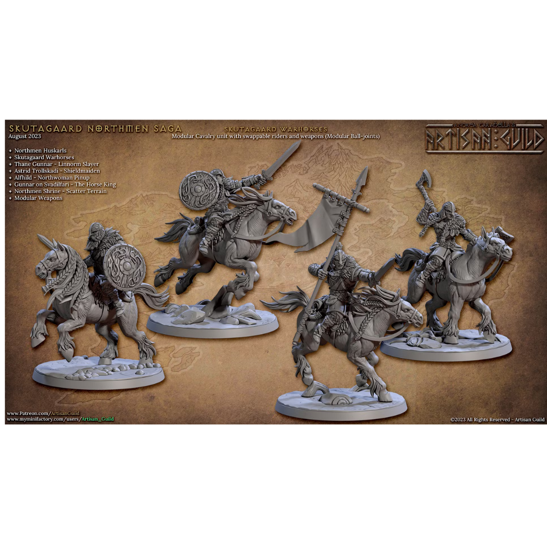 Skutagaard Northmen - Skutagaard Warhorse Riders (4 Minis)