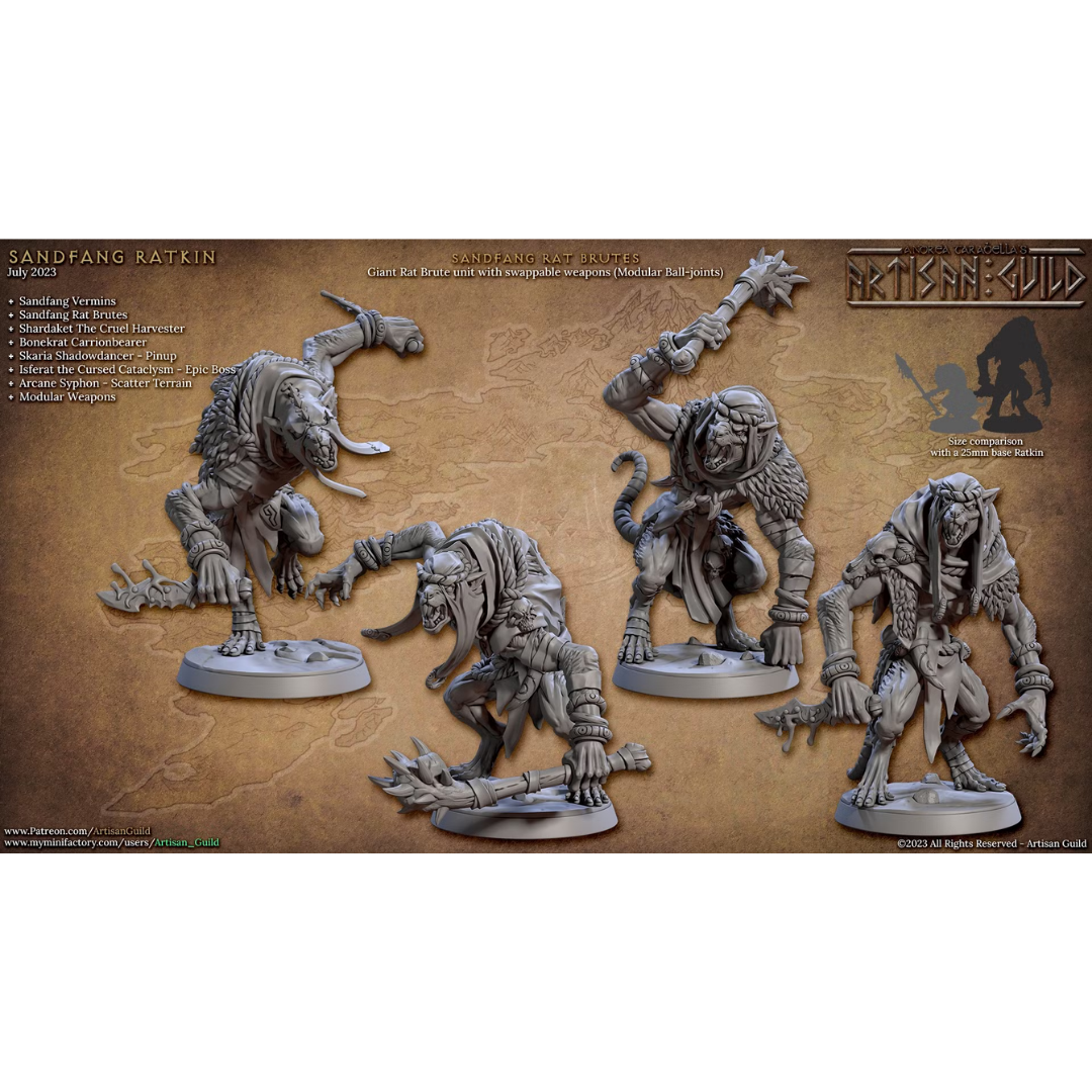 Sandfang Ratkins - Sandfang Rat Brutes (4 Minis)