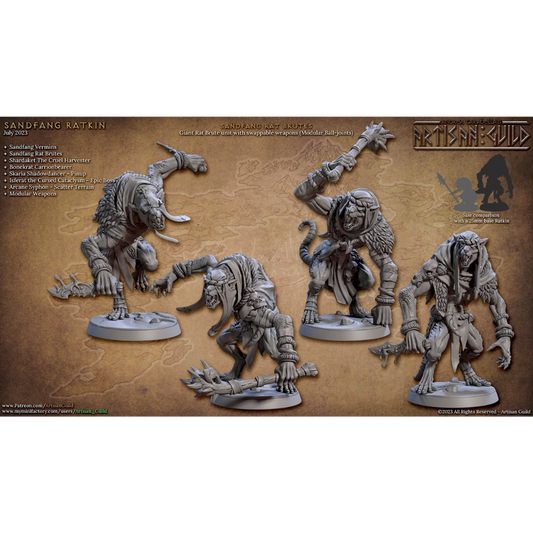 Sandfang Ratkins - Sandfang Rat Brutes (4 Minis)