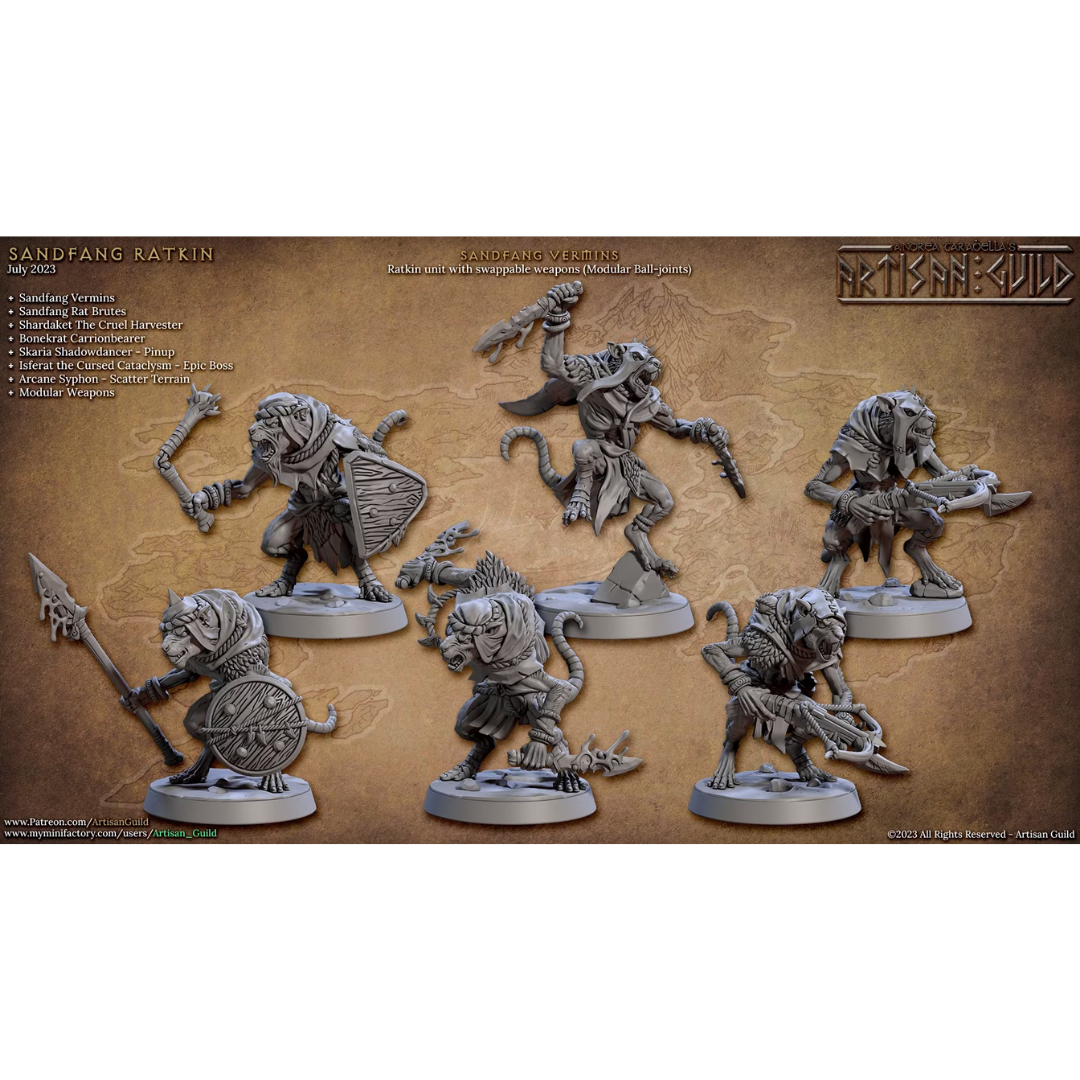 Sandfang Ratkins - Sandfang Vermins (6 Minis)