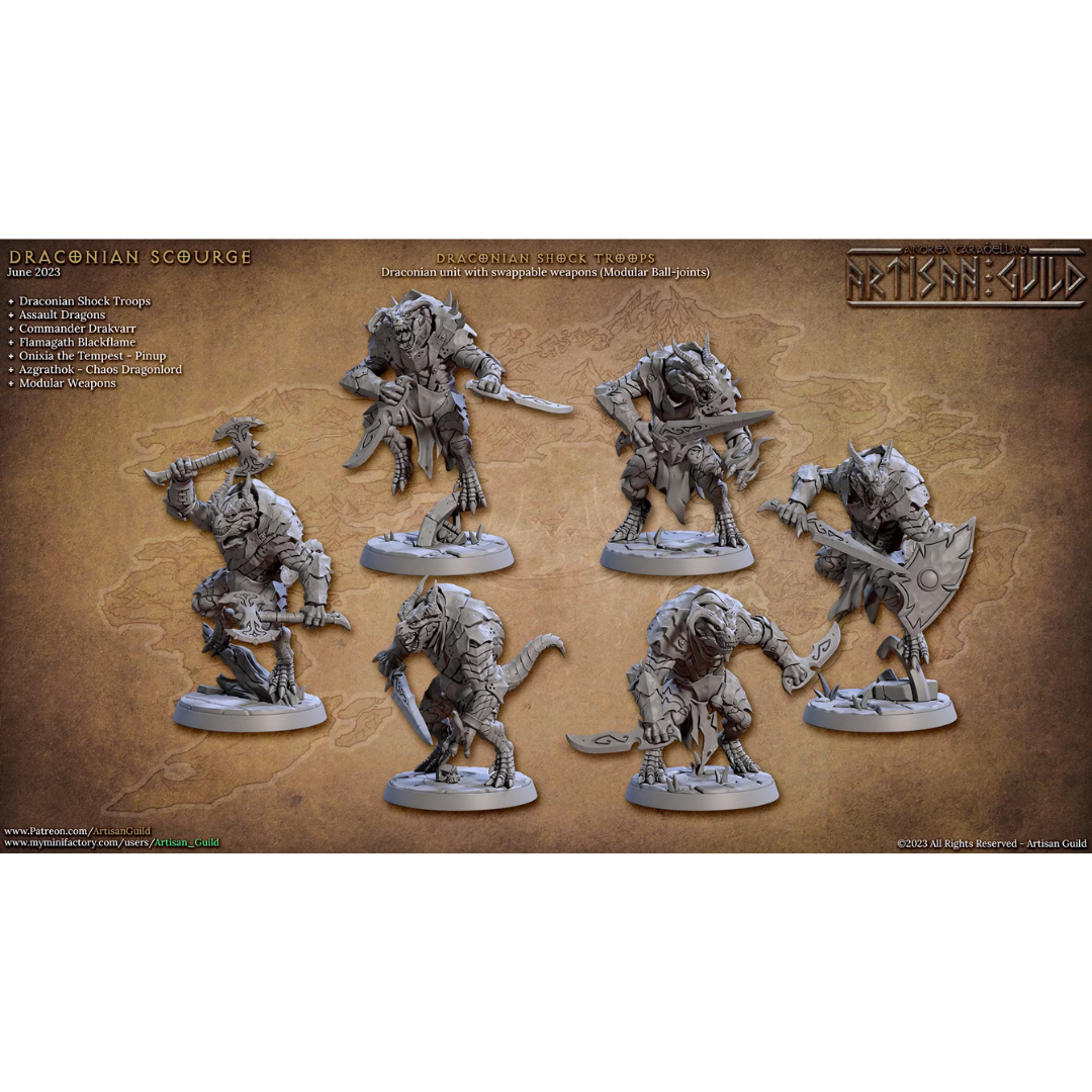 Draconian Scourge - Draconian Shock Troops (6 Minis)