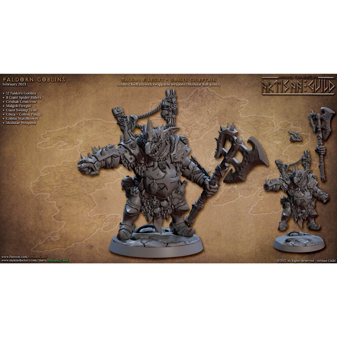 Faldorn Goblins - Malgob Firegut - Goblin Chieftain
