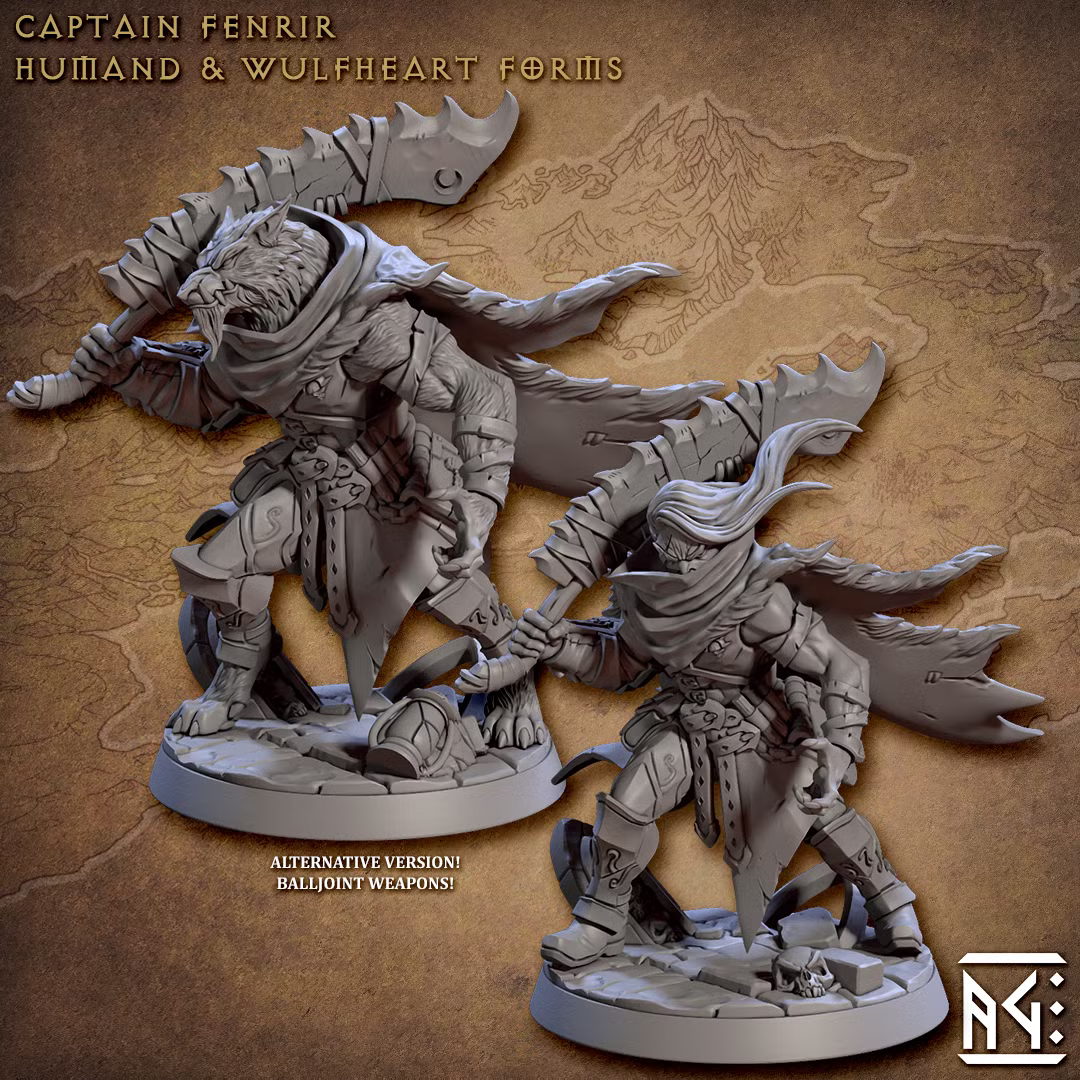 Demon Hunters - Captain Fenrir - Humand & Wulfheart Forms