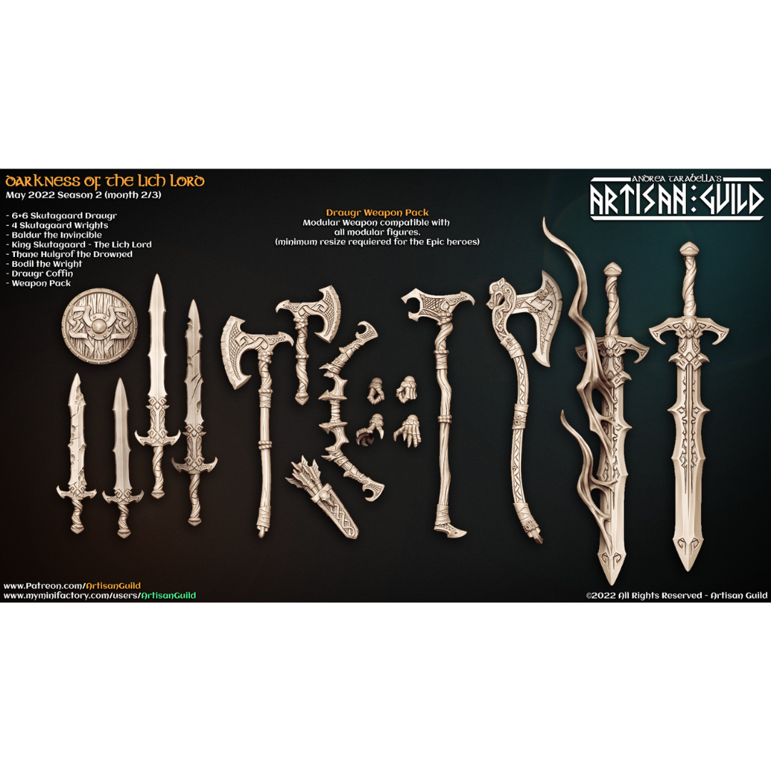 Lich Lord - Draugr Weapons (17 Bits)