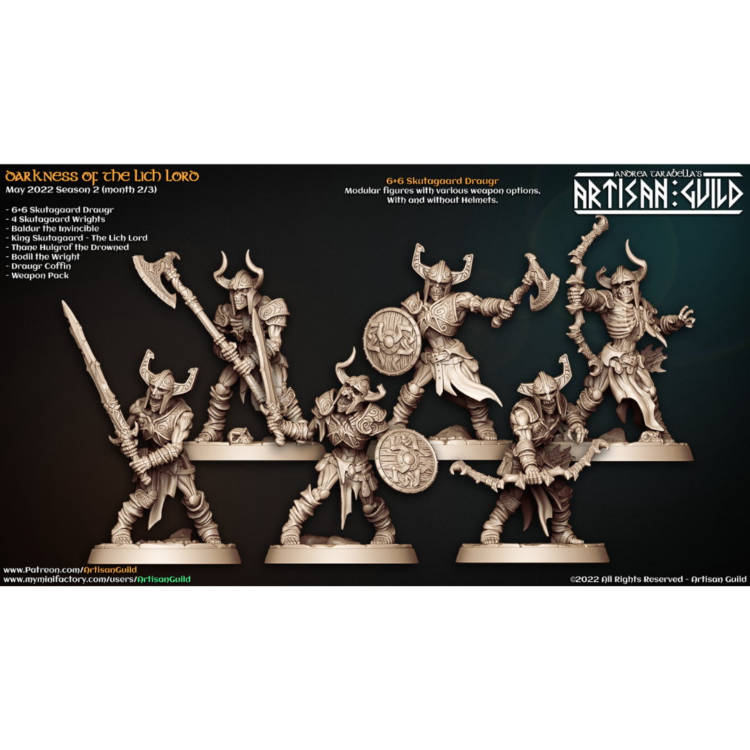 Lich Lord - Skutagaard Draugr with Helmets (6 Minis)