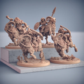 Skutagaard Dwarves - Dwarven Ram Riders masked (4 Minis)