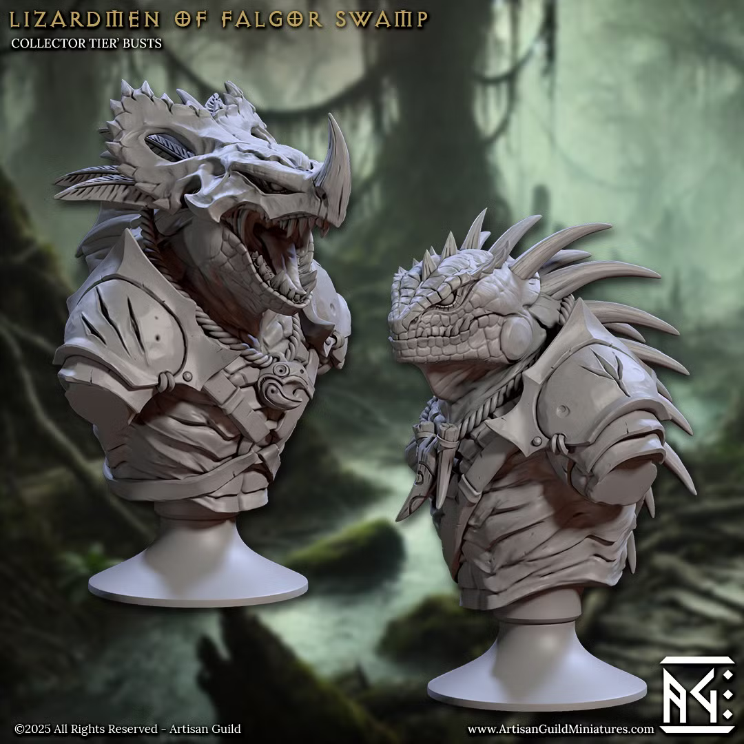 Falgor's Swamp - Lizardmen of Falgor Swamp (2 Busts)