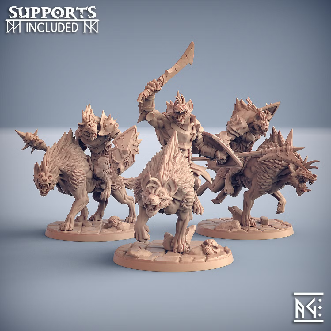 Bonegnasher Gnolls - Hyenafiend Riders (3 Minis)