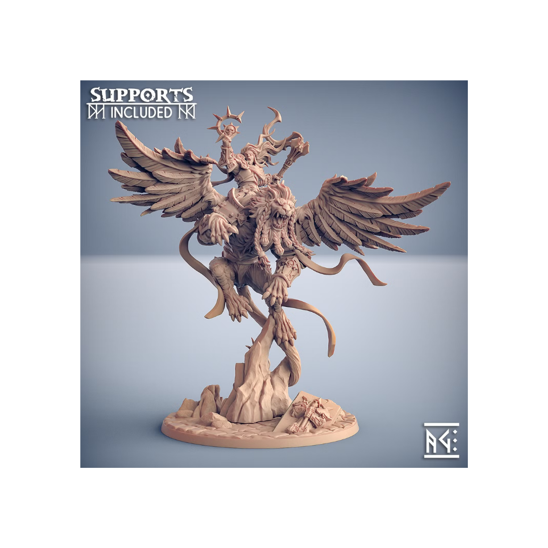 Requiem Brotherhood - Agata on Proudmane the Winged Lion