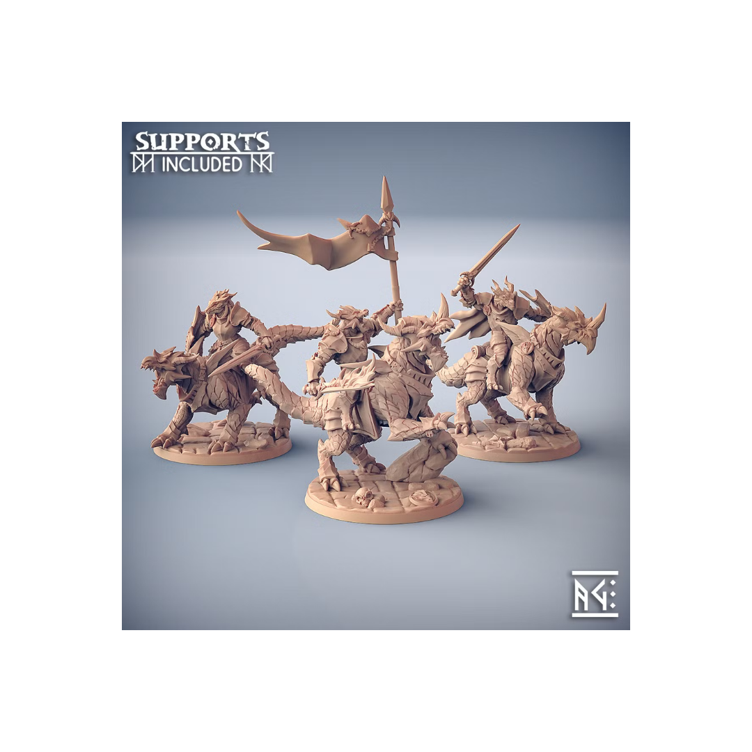 The Dragonguard - Dragonling Knights (3 Minis)