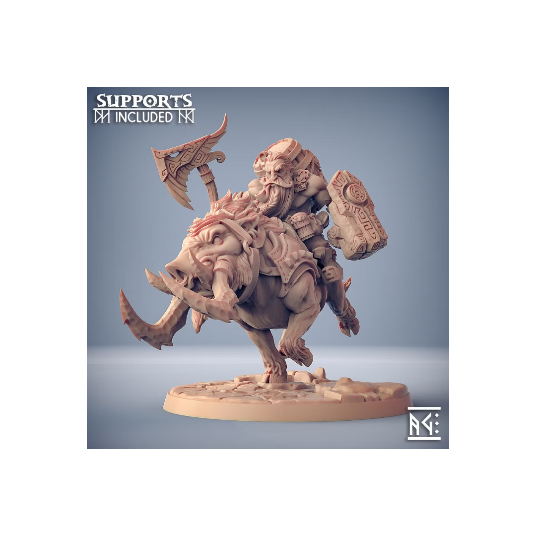 Dwarven Oathbreakers - Gino on Wulf-Hog