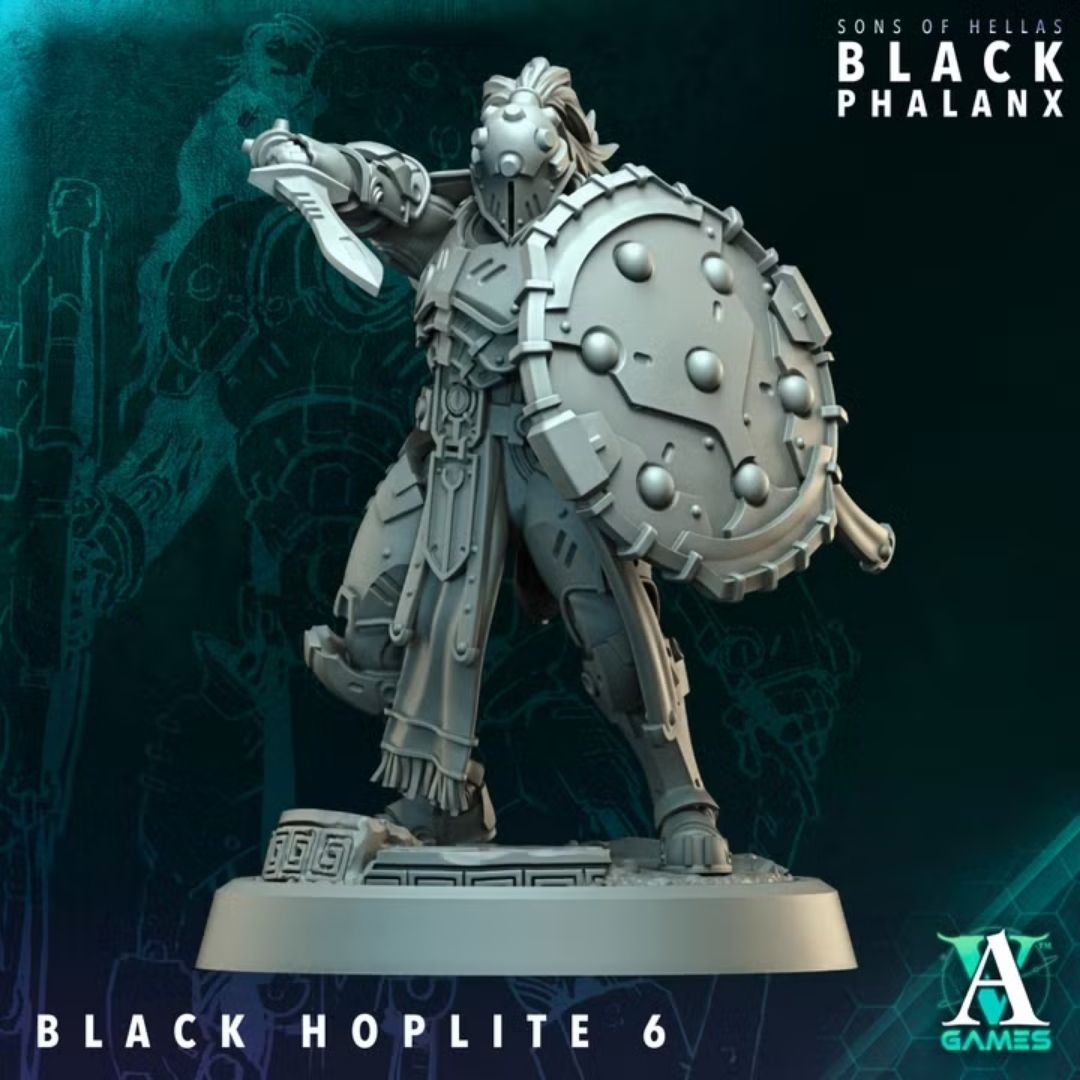 Sons of Hellas - Black Hoplite with Shield 6