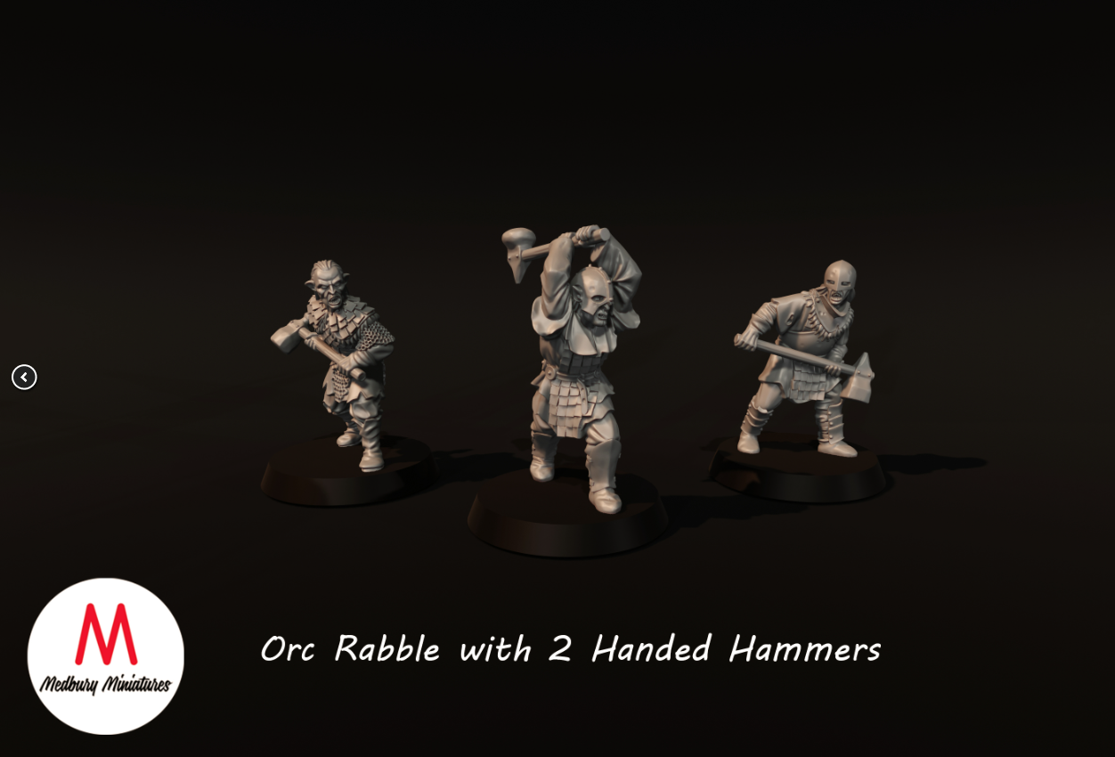 Orc Rabble with 2 handed Hammers