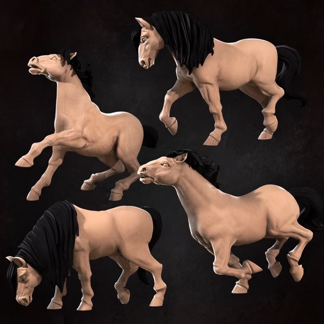 Amazons - Horses (4 Minis)